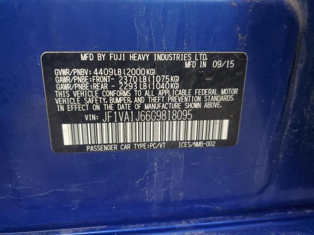 JF1VA1J66G9818095 Subaru WRX LIMITE