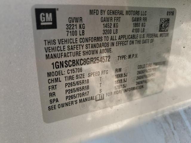 1GNSCBKC8GR254572 Chevrolet TAHOE C150