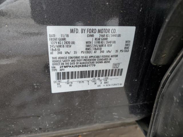 2FMPK4J92KBB21770 Ford EDGE SEL