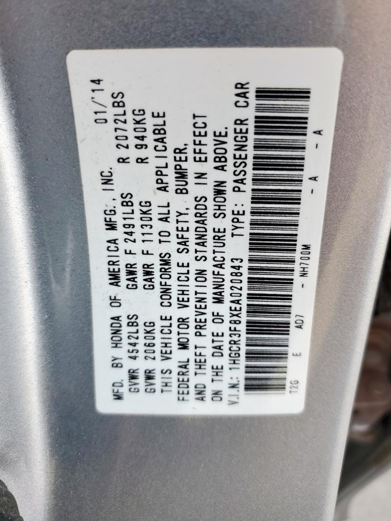 1HGCR3F8XEA020843 Honda ACCORD EXL