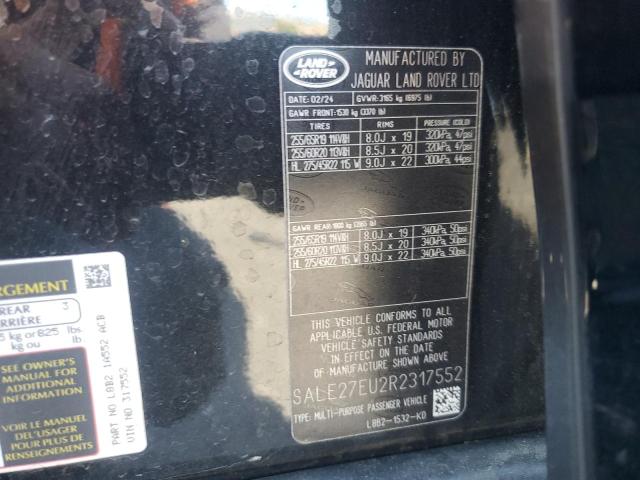 SALE27EU2R2317552 Land Rover aj120