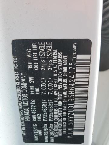 5XYZU3LB5HG424175 Hyundai gdi theta ii