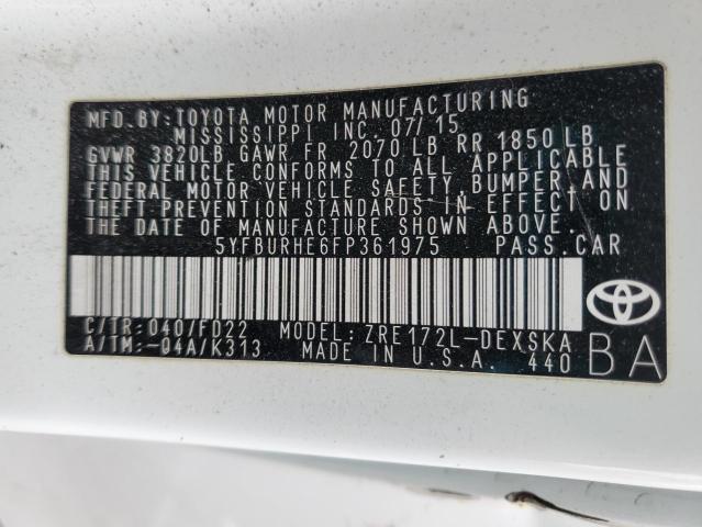 5YFBURHE6FP361975 Toyota 2zr-fe