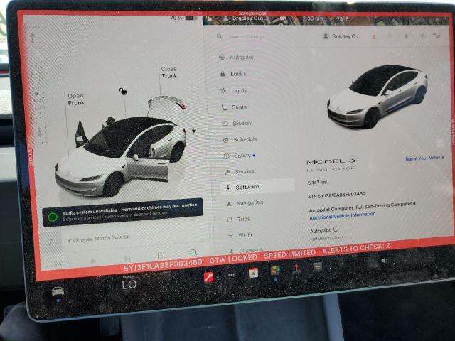 5YJ3E1EA8SF903460 Tesla MODEL 3