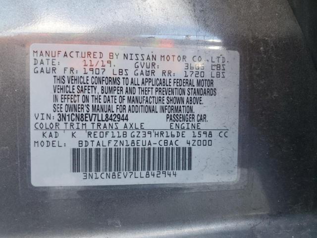 3N1CN8EV7LL842944 Nissan VERSA SV