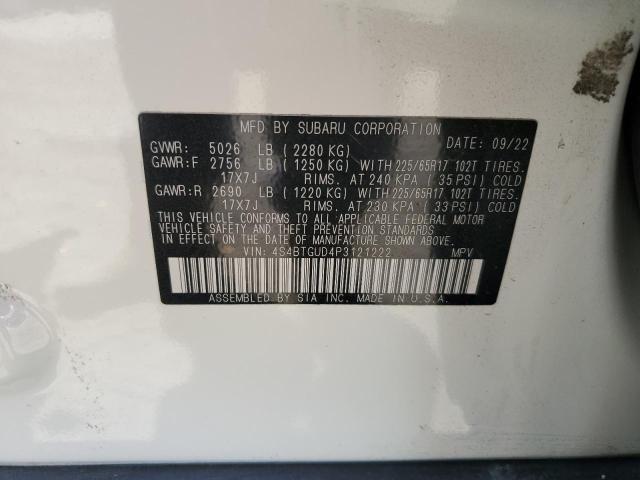 4S4BTGUD4P3121222 Subaru u4