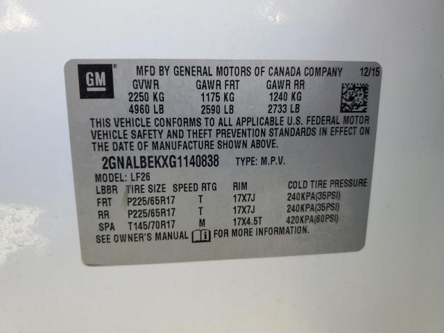 2GNALBEKXG1140838 Chevrolet EQUINOX LS