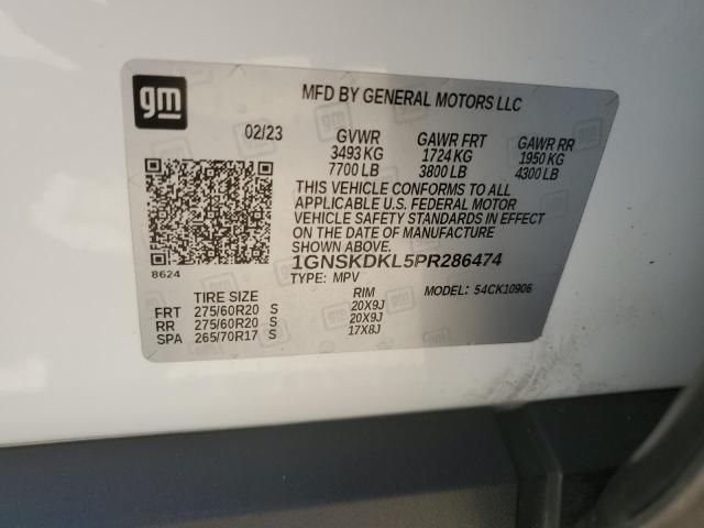1GNSKDKL5PR286474 Chevrolet SUBURBAN K