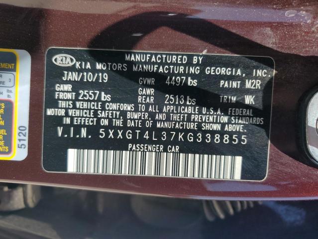 5XXGT4L37KG338855 KIA Optima Lx
