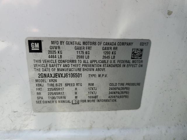 2GNAXJEVXJ6106501 Chevrolet lyx - direct injection, vvt, fgt, turbo, alum, gen1