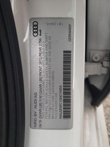 WAUGFAFC1GN019459 Audi A6 PREMIUM