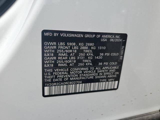 1V2GR2CA0RC602704 Volkswagen Atlas Peak