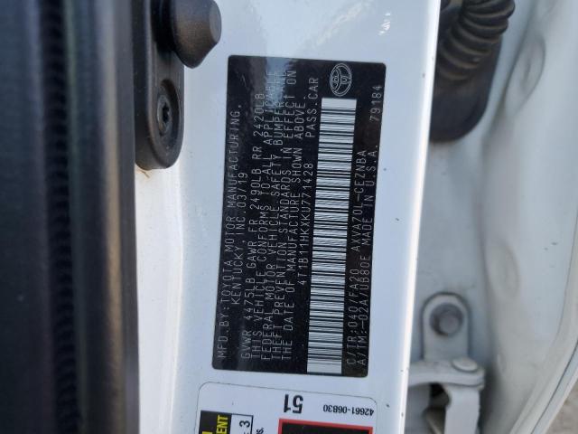 4T1B11HKXKU771428 Toyota a25a-fks