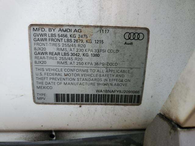 WA1BNAFY9J2098068 Audi Q5 PREMIUM