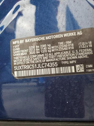 5UXTR9C51JLC74355 BMW X3