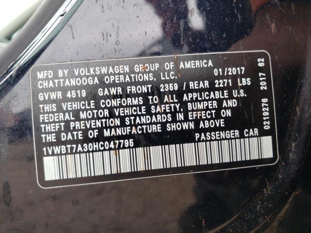 1VWBT7A30HC047795 Volkswagen PASSAT SE