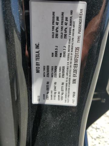 5YJ3E1EB1KF231735 Tesla 2019