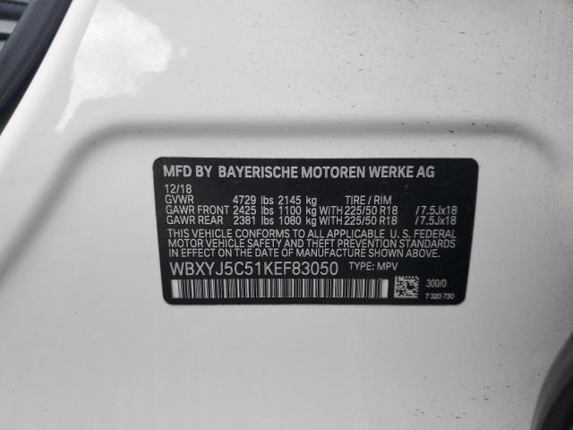 WBXYJ5C51KEF83050 BMW X2 XDRIVE2