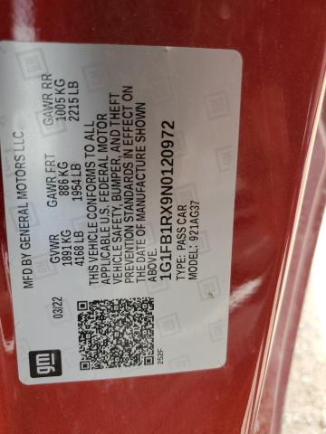 1G1FB1RX9N0120972 Chevrolet ltg - spark ignited direct injection, variable valve timing, alum dohc, dcvcp turbo, e0-e100, alum