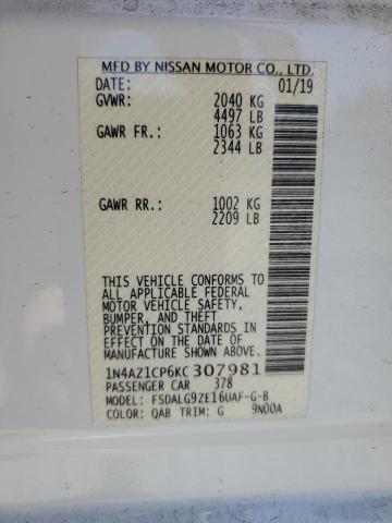 1N4AZ1CP6KC307981 Nissan 2019