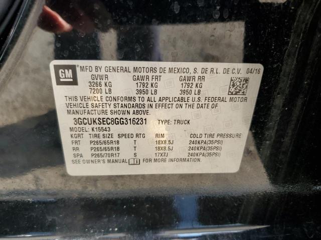 3GCUKSEC8GG316231 Chevrolet l83 - sidi, vvt, afm, e85 max, aluminum