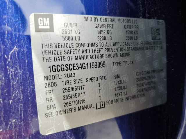 1GCGSCE34G1199099 Chevrolet COLORADO L