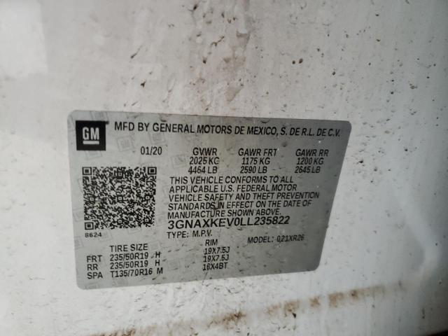 3GNAXKEV0LL235822 Chevrolet EQUINOX LT
