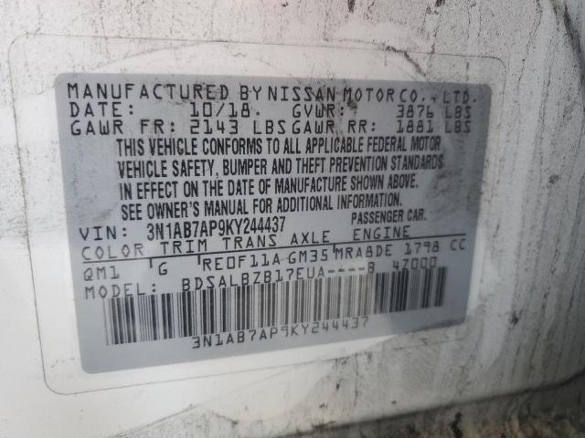 3N1AB7AP9KY244437 Nissan Sentra
