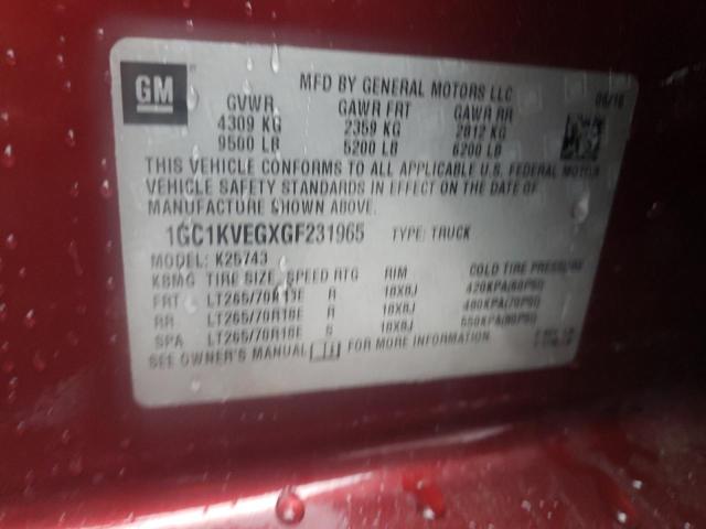 1GC1KVEGXGF231965 Chevrolet Silverado