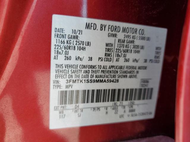 3FMTK1SS9MMA59428 Ford 2021