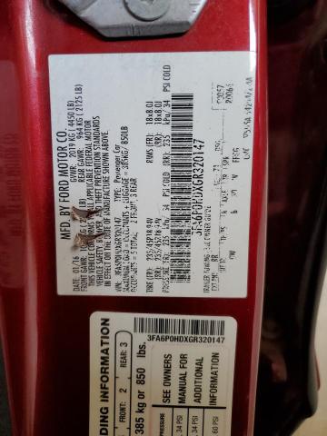 3FA6P0HDXGR320147 Ford FUSION SE