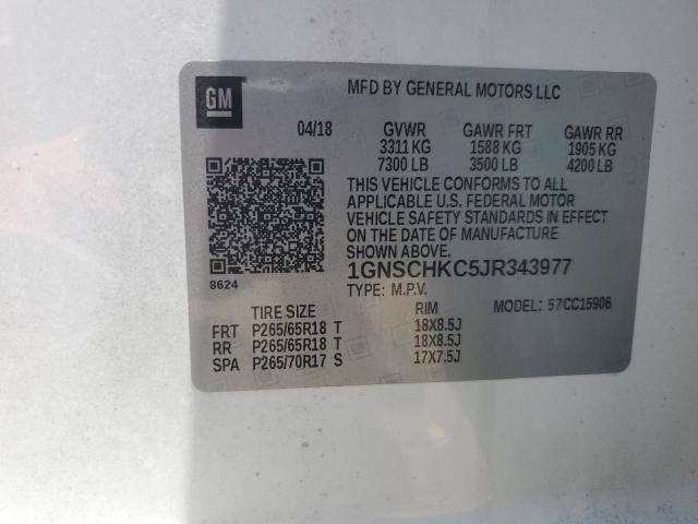 1GNSCHKC5JR343977 Chevrolet SUBURBAN C