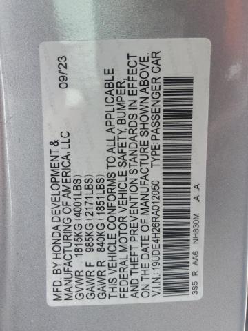 19UDE4H26RA012050 Acura l15ca