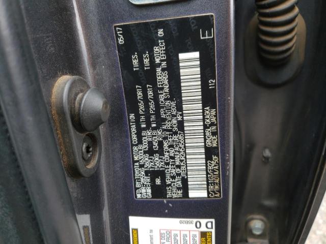 JTEBU5JR2H5456857 Toyota 1gr-fe