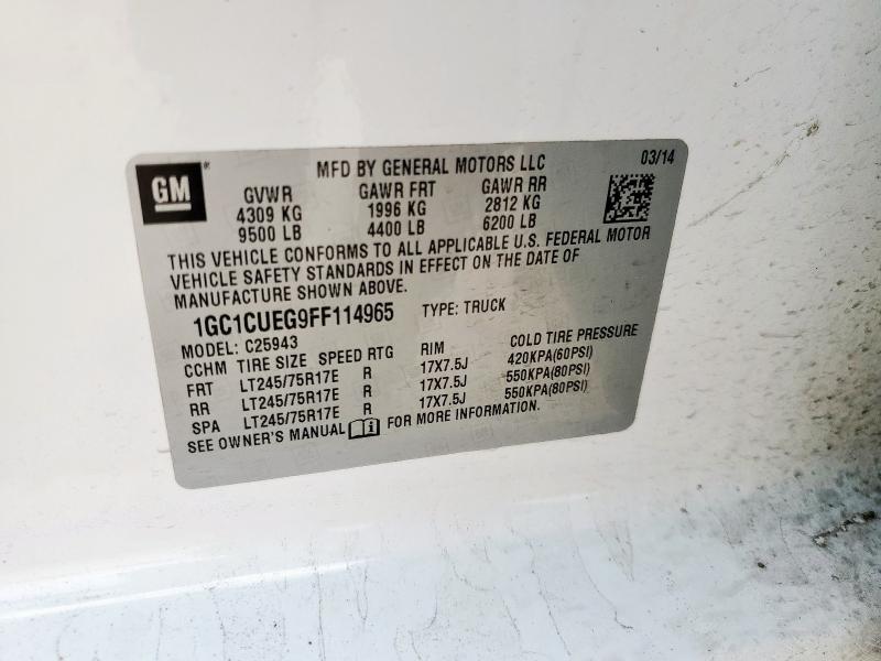 1GC1CUEG9FF114965 Chevrolet Silverado