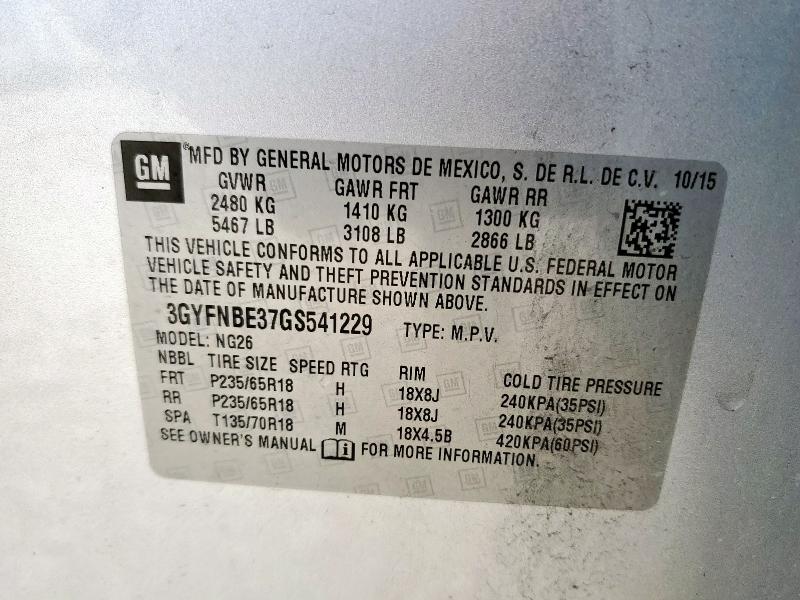 3GYFNBE37GS541229 Cadillac lfx - sidi, vvt, e85 max, aluminum