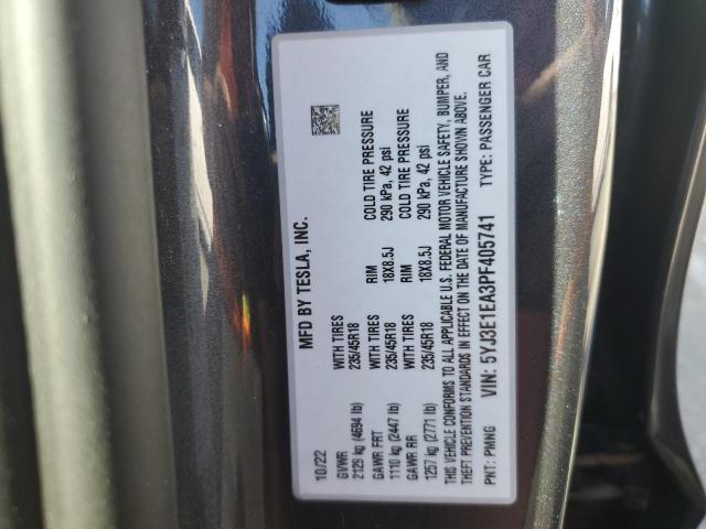 5YJ3E1EA3PF405741 Tesla 2023