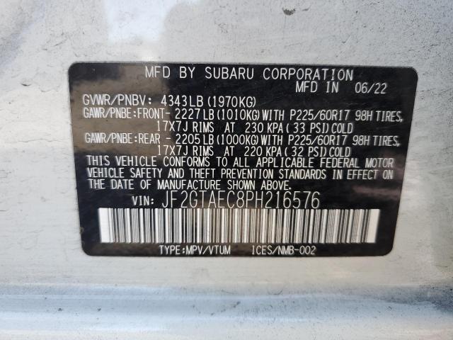 JF2GTAEC8PH216576 Subaru na
