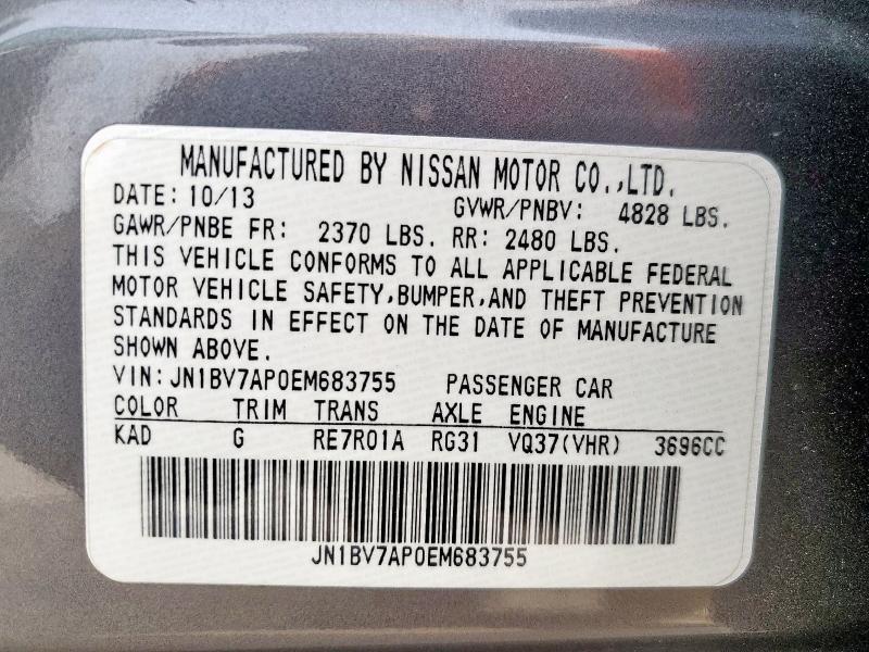 JN1BV7AP0EM683755 Infiniti Q50 BASE