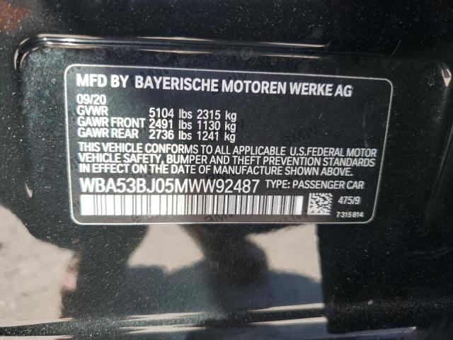 WBA53BJ05MWW92487 BMW 2021