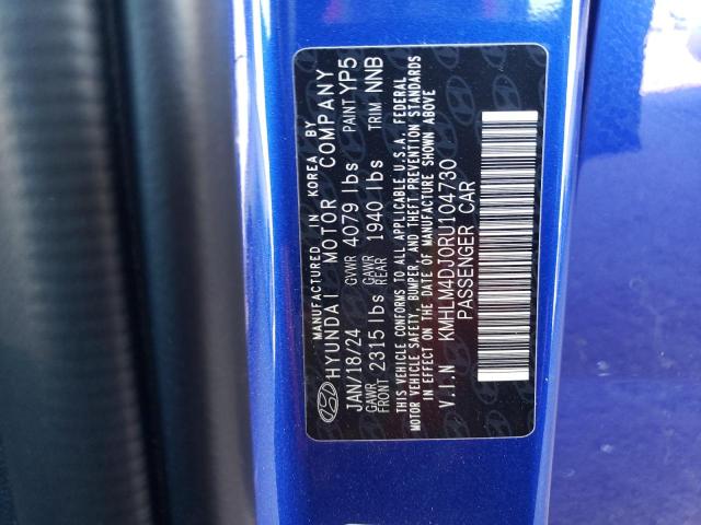 KMHLM4DJ0RU104730 Hyundai ELANTRA BL