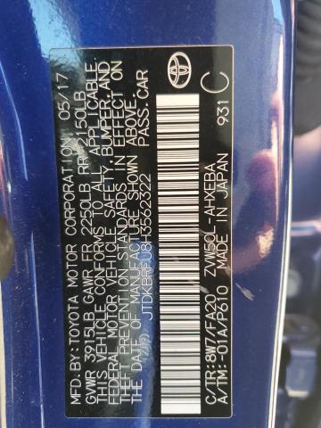 JTDKBRFU8H3562322 Toyota Prius