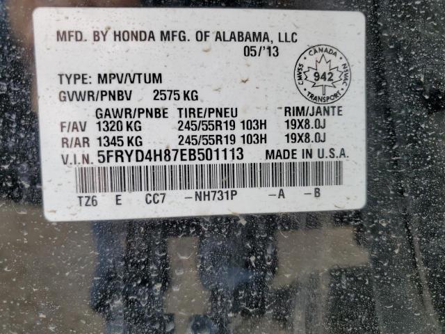 5FRYD4H87EB501113 Acura j35y5