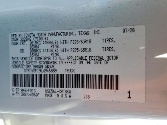 5TFUY5F19LX946889 Toyota 3ur-fe