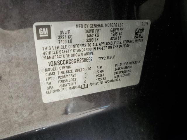 1GNSCCKC8GR258692 Chevrolet TAHOE C150