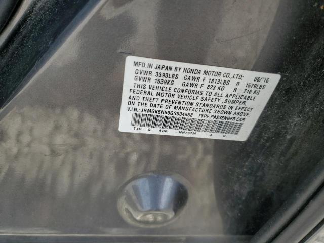 JHMGK5H50GS004858 Honda FIT LX