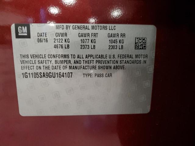 1G1105SA9GU164107 Chevrolet IMPALA LT