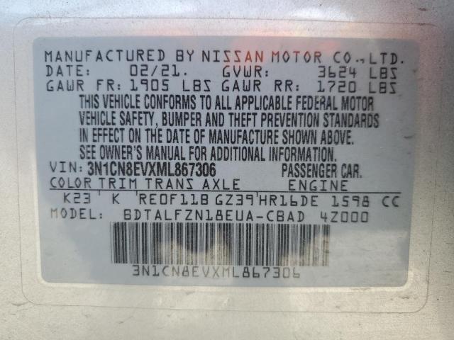 3N1CN8EVXML867306 Nissan 2021