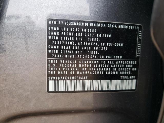 3VV1B7AX9JM030438 Volkswagen TIGUAN S