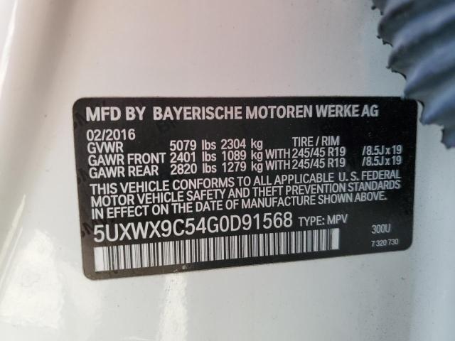 5UXWX9C54G0D91568 BMW X3